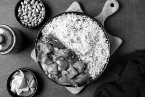 Veg Fried Rice With Paneer Kungpao Gravy