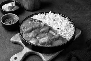 Veg Fried Rice With Schezwan Paneer Gravy