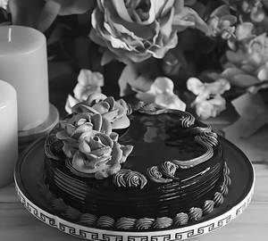 Chocolate Dutch Truffle Birthday Cake                                                   