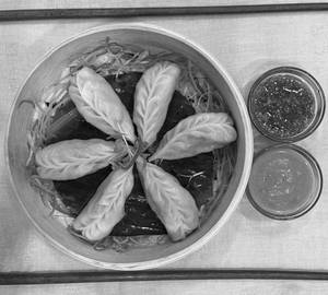 Veg steamed momo [ 6Pieces p