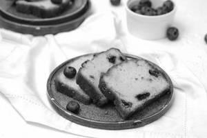Lime & Blueberry Tea Cake Slice
