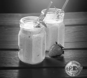 Strawberry Milkshake With Ice Cream Addef