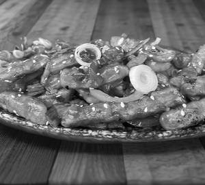 Sesame Chilly Potatoes