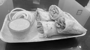 Malai Soya Chaap Rumali Roll With Mint Chutney