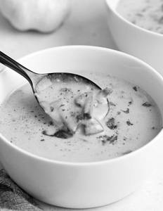 Chicken Thyme Roasted Mushroom Soup