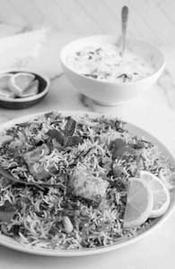 Paneer Biryani/Raita