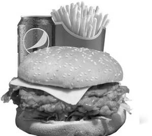 Paneer spicy burger with fries and soft drink [250 ml]
