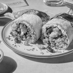 Vegan Roasted Cauliflower & Chickpeas Burrito