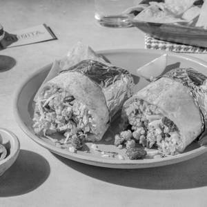 Roasted Cauliflower & Chickpeas Burrito