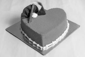 Red Velvet Cream Cheese Heart Shape Cake