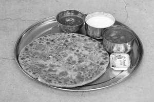 Paneer pudina parantha