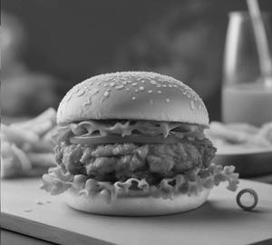 Chicken Burger With Fires [2]+Free Coke [250ml]        