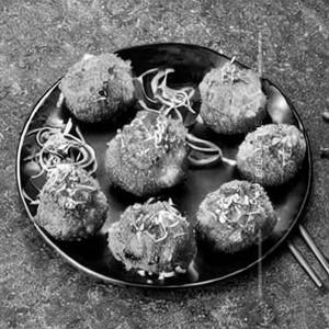 Crispy fried stuffed mushrooms