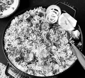 Mixed Biryani(Panner and Mushroom)