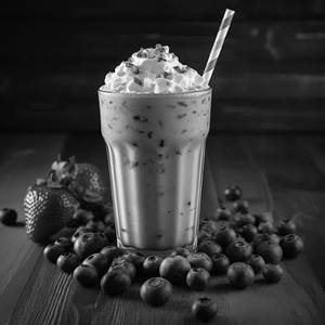 Blackcurrant ice cream milkshake