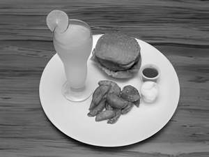 Veg Burger Potato Wedges Combo