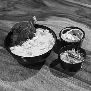 Basanti Pulao Mutton Kosha Bowl