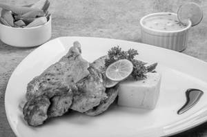 Grilled Beckty & Prawn Steak