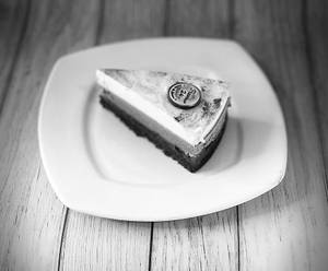 Triple Mousse Cake Slice