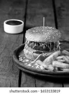 2 burger with fries