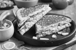 Grilled Masala Omelette And Corn Cheese Sandwich