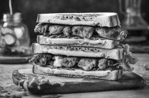 Grilled Tandoori Chicken Cheese Double Decker Sandwich
