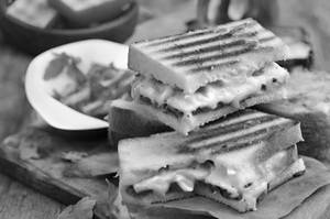 Grilled Veg Corn Cheese Double Decker Sandwich