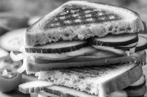 Grilled Classic Veg Cheese Double Decker Sandwich