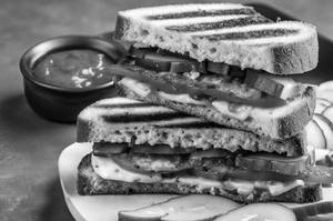 Grilled Classic Pahadi Veg Cheese Double Decker Sandwich