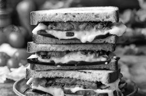 Grilled Veg Mexican Cheese Double Decker Sandwich