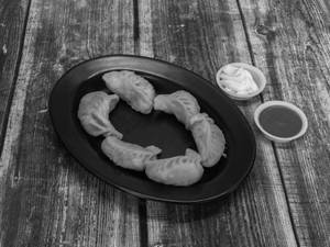 Veg exotic pan fried momos [6 pieces]