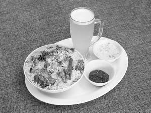 Chicken Dum Biryani With Lime Juice