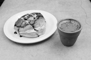 Hot Bournvita + Maskabun Chocolate