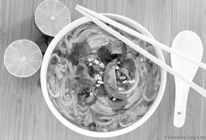 Veg spicy noodles soup