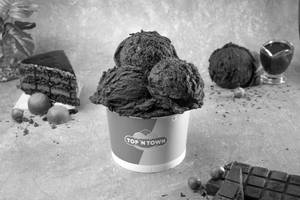 Chocolate Mud Pie Freshly Scooped Ice Cream