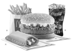 McVeggie Burger+ Small Fries+Small Coke+McPuff