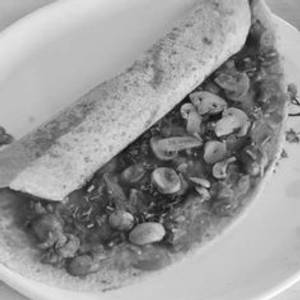 Rava Mushroom Masala Dosa