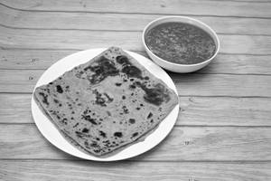 2 Plain Paratha With Chana Masala