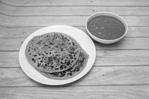 2 Aloo Paratha With Chana Masala