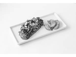 Charred Mushroom Open Toast