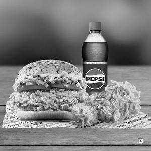 Spicy Zinger Burger and Chicken Meal