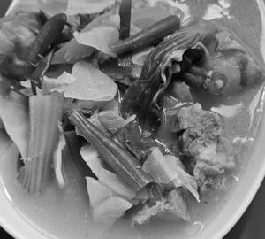 Chicken(bone) Slow Cooked With Boiled Veggies & Fermented Bambooshoot (stew) & Rice