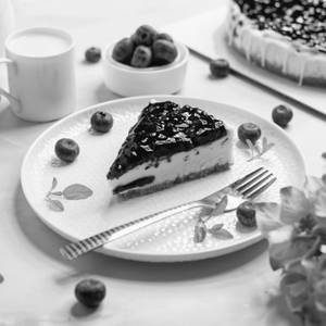 Eggless Blueberry Cheesecake