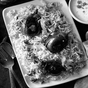 Mini Gutti Vankaya Pulao