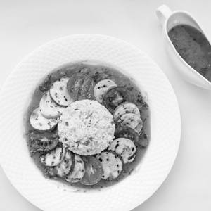 Ratatouille with herb rice