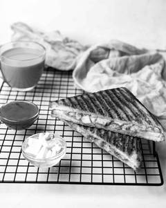 Paneer tikka grilled sandwich