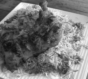 Tandoori Chicken Biryani ( 1 Big Tandoori Chicken Pc+1 Bolied Egg+ Raita)