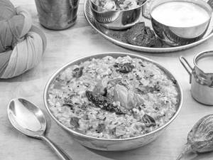 Andhra Style Bagara Baigan Khichdi