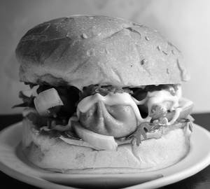 Chicken momo burger