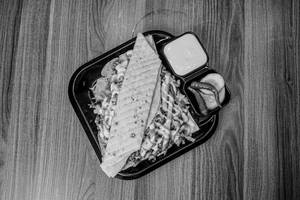 Chicken Shawarma Rumali Plate Whole Meat